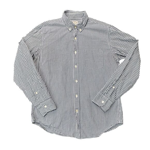 J Crew Shirt Mens Sz M Blue Plaid Check Quality Woven Shirt Tartan Button Down - Picture 1 of 12